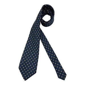 CAPORICCIO XL Blue Geometric Silk DESIGNER Tie ITALY